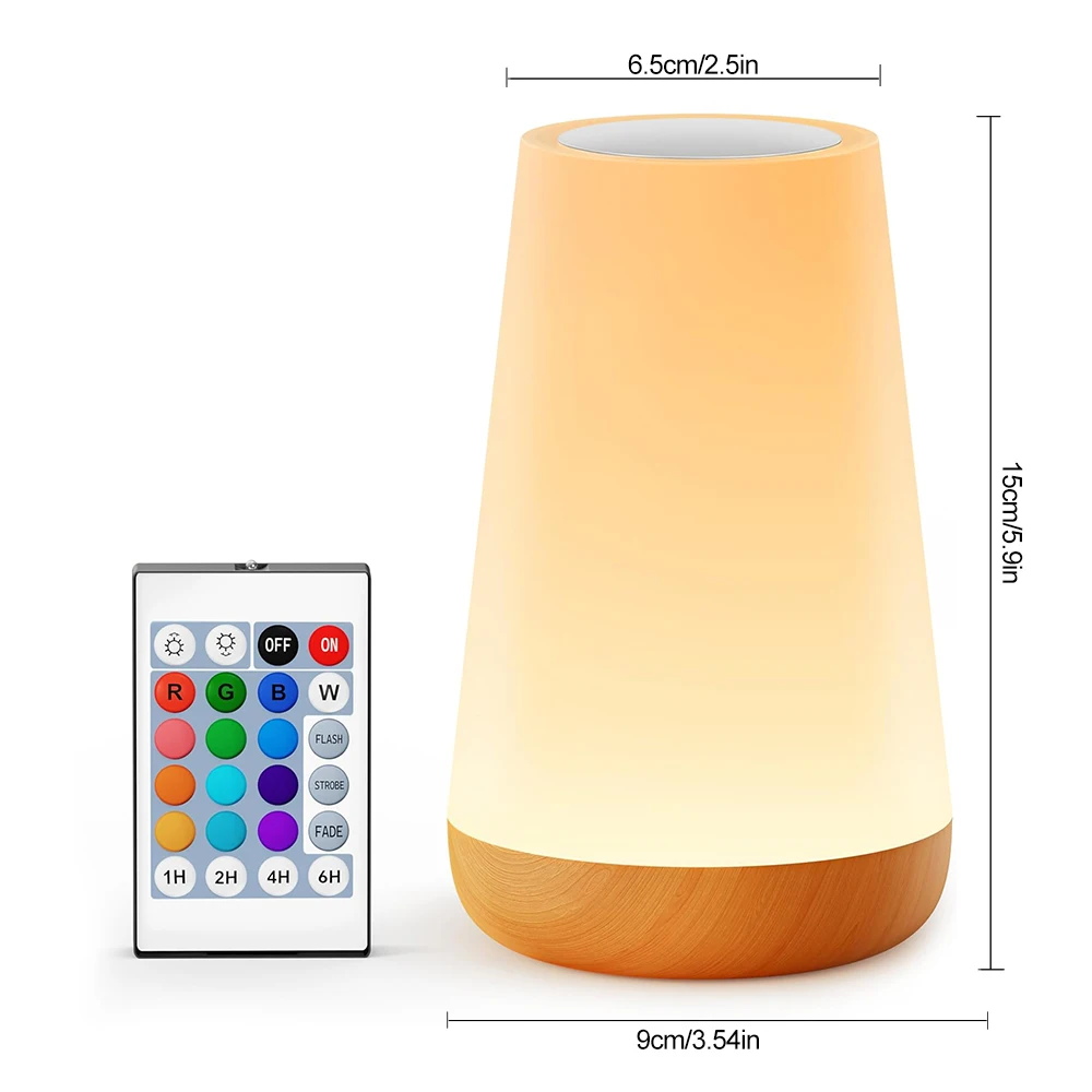 Creative wood grain table lamp, bedside decorative table lamp, rechargeable night light, high-end night light