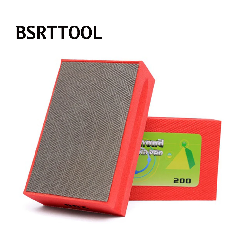 BSRTTOOL Diamond Hand Polishing Pad Glass Diamond Sanding Pad For Stone  Glass  Metal Ceramic Tile  Polishing Tool