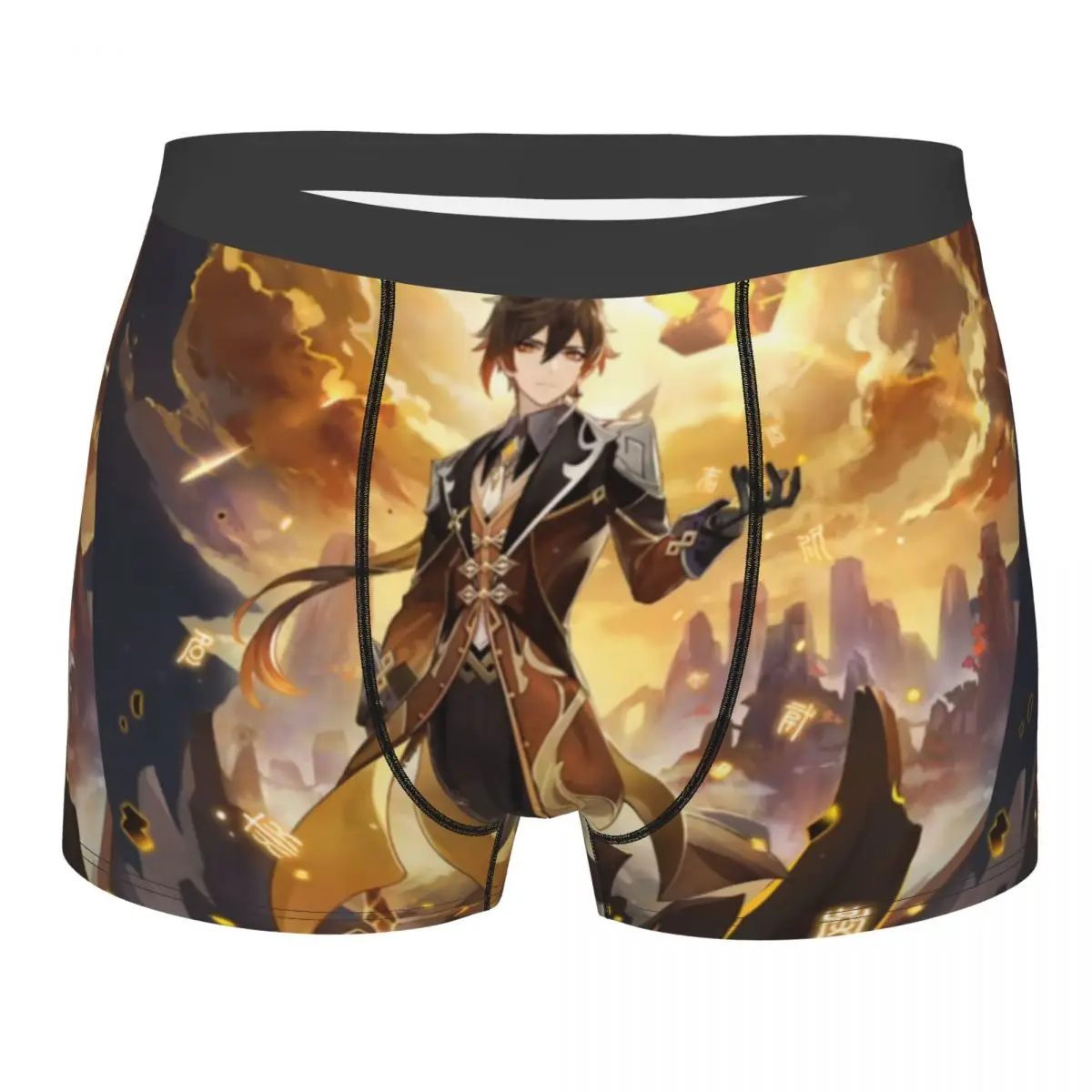 

Man Boxer Briefs Shorts Panties Genshin Impact Zhongli Classic Breathable Underwear Anime Game Homme Humor Underpants