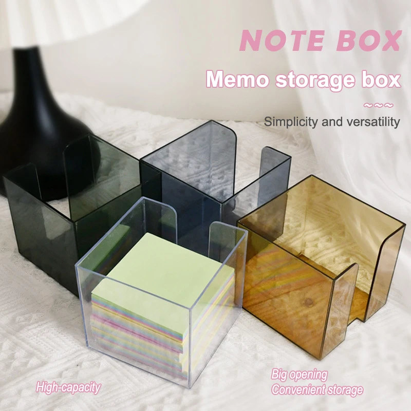 อะคริลิค Mini Memo Note Pads กล่องผู้ถือกรณีขาตั้งจอแสดงผลสําหรับ Home Office School Class