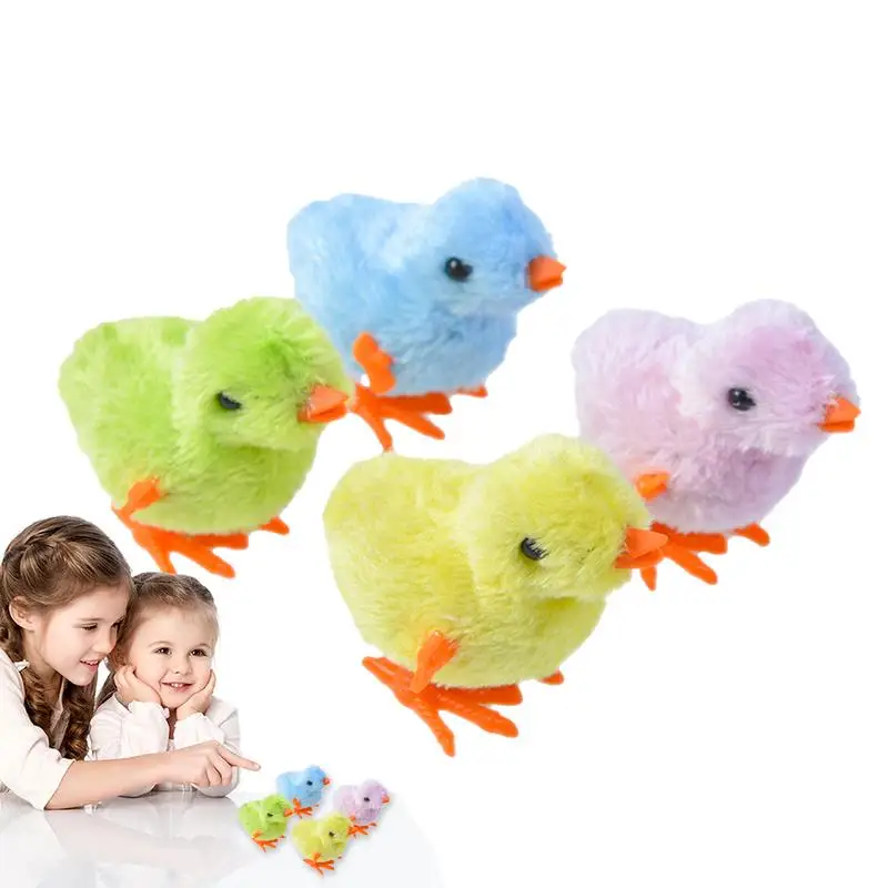 

Wind-Up Chicken Toys Development Plush Toy Chick Jumping Chicken Clockwork Toy Kids Adult Christmas Gift Wind Up Plush Moving