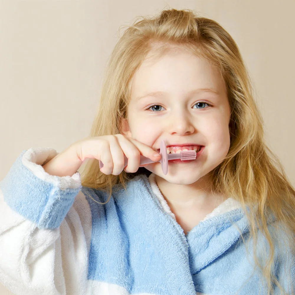 TYRY.HU-cepillo de dientes de silicona para bebé, mordedor de 360 grados para cuidado bucal, 1 unidad