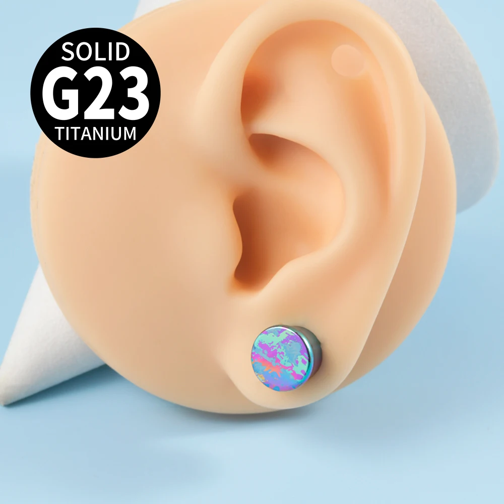1PC G23 Solid Titanium Ear Plugs, Double Flare Stretching