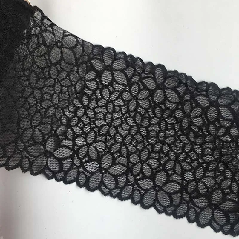 2meters Black Elastic Stretch Lace Trim For Lingerie Sewing Craft DIY Apparel Fabric Lace Garment Accessory