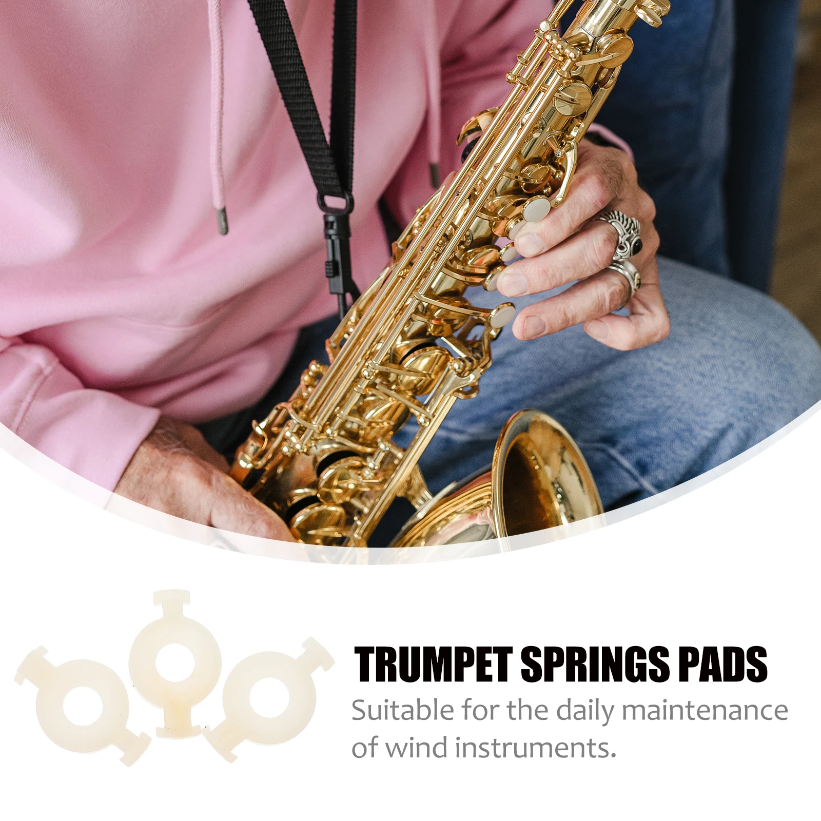 

3 Pcs Trumpet Accessory Cornet Spring Supporting Plates Pad Valves Replacement Parts Musical Instrument