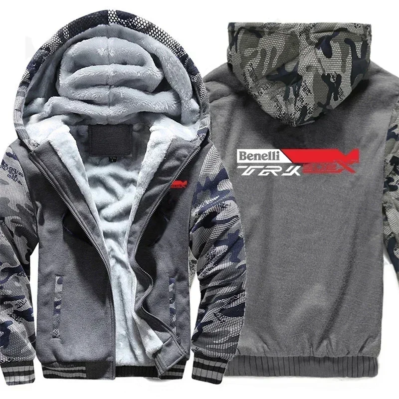 Novo inverno benelli trk 502x hoodies fu5 casaco masculino inverno lã quente benelli trk moletom jaqueta