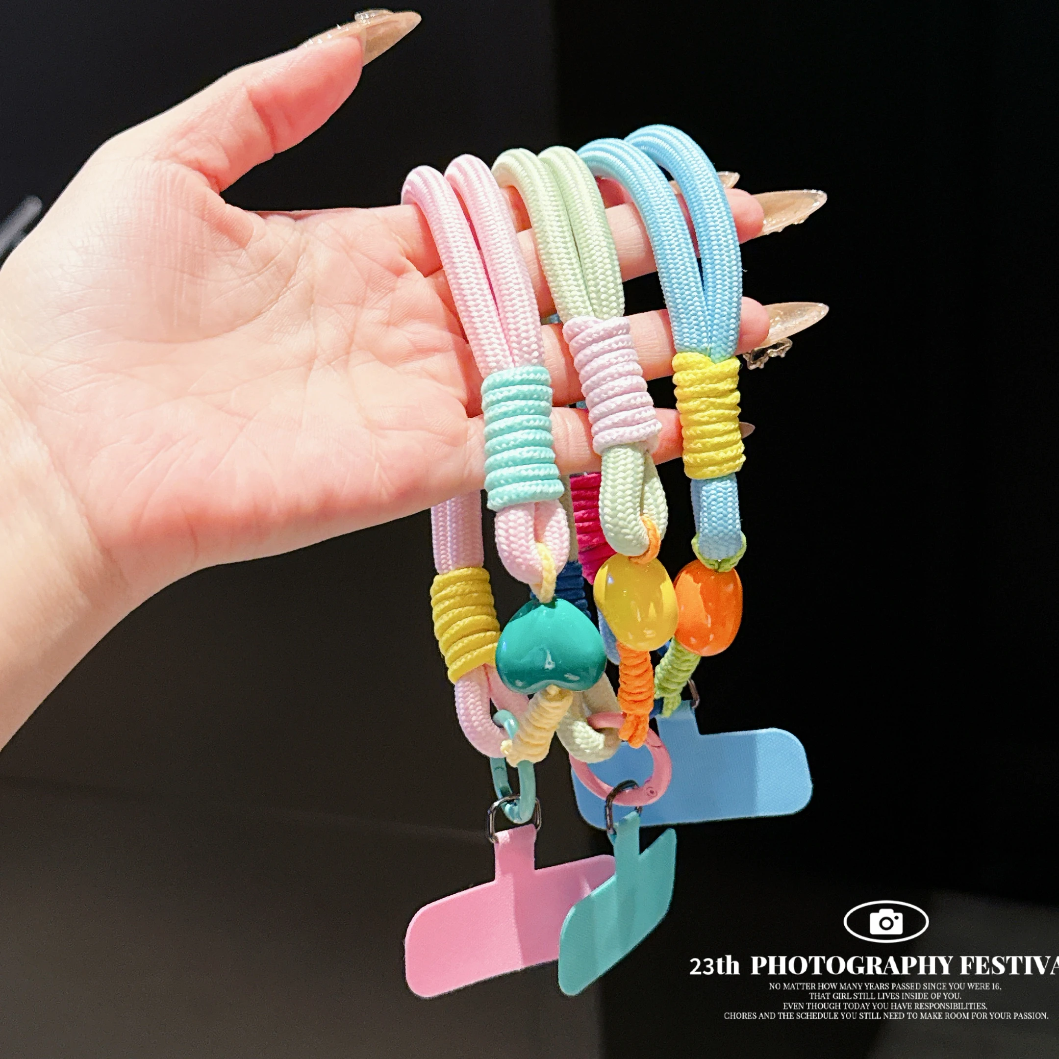 

Короткий и стильный чехол для телефона, подвесная веревка, прочная тканая веревка, браслет для телефона, прочная и прочная тканая веревка из бисера любви