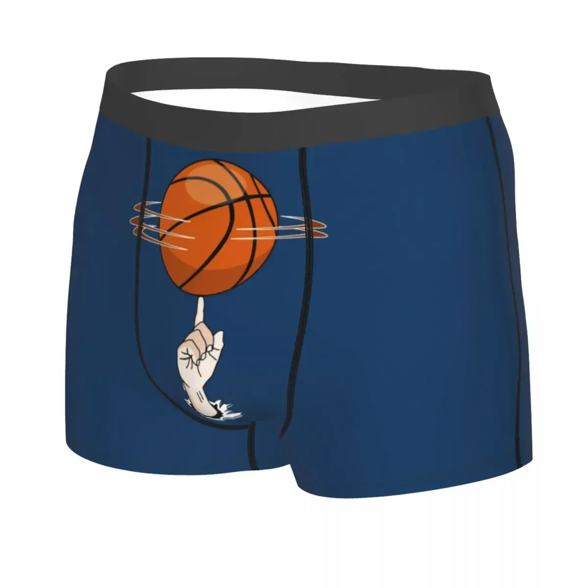 Custom Basketball Spin Graphic Underwear Men Print Player Sports Lover Gift Boxer Briefs Shorts Panties Breathable Underpants