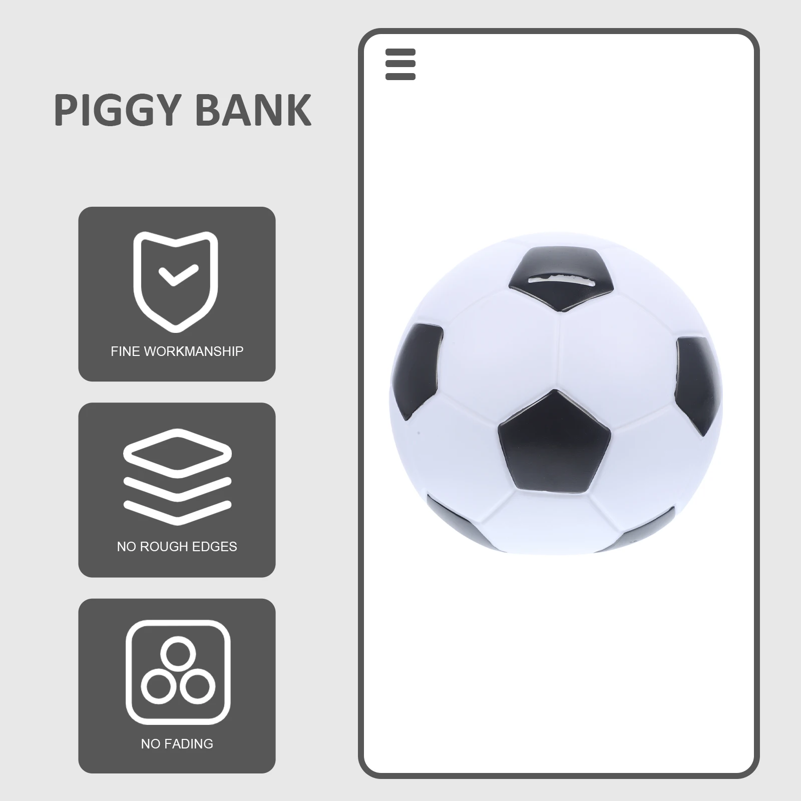 

Kids Soccer Ball Football Piggy Bank Sports Themed Boys Coin Money Banks Currency for Child
