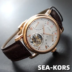 Seakors watch Seagul tourbillon movement ST8004 men top brand mechanical watch luxury sapphire wristwatch gifts band business