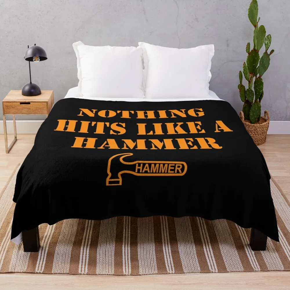 

Hammer Bowling - Nothing Hits Like A Hammer Throw Blanket Thin Beach Hairy Polar Blankets