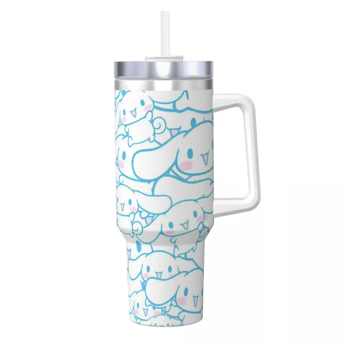 MINISO Kawaii Cinnamoroll Tumbler Hot Drinks Water Bottle Leakproof Stainless Steel Coffee Mug Custom Travel Car Mugs