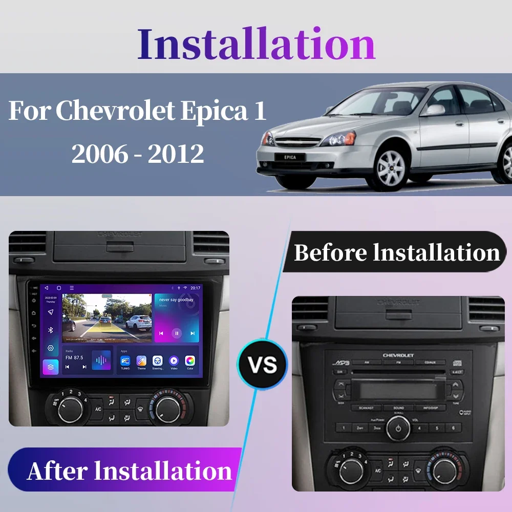 For Chevrolet Epica 1 2006-2012 Android Car Radio Multimedia Player GPS Navigation Carplay Screen Auto Stereo Intelligent System