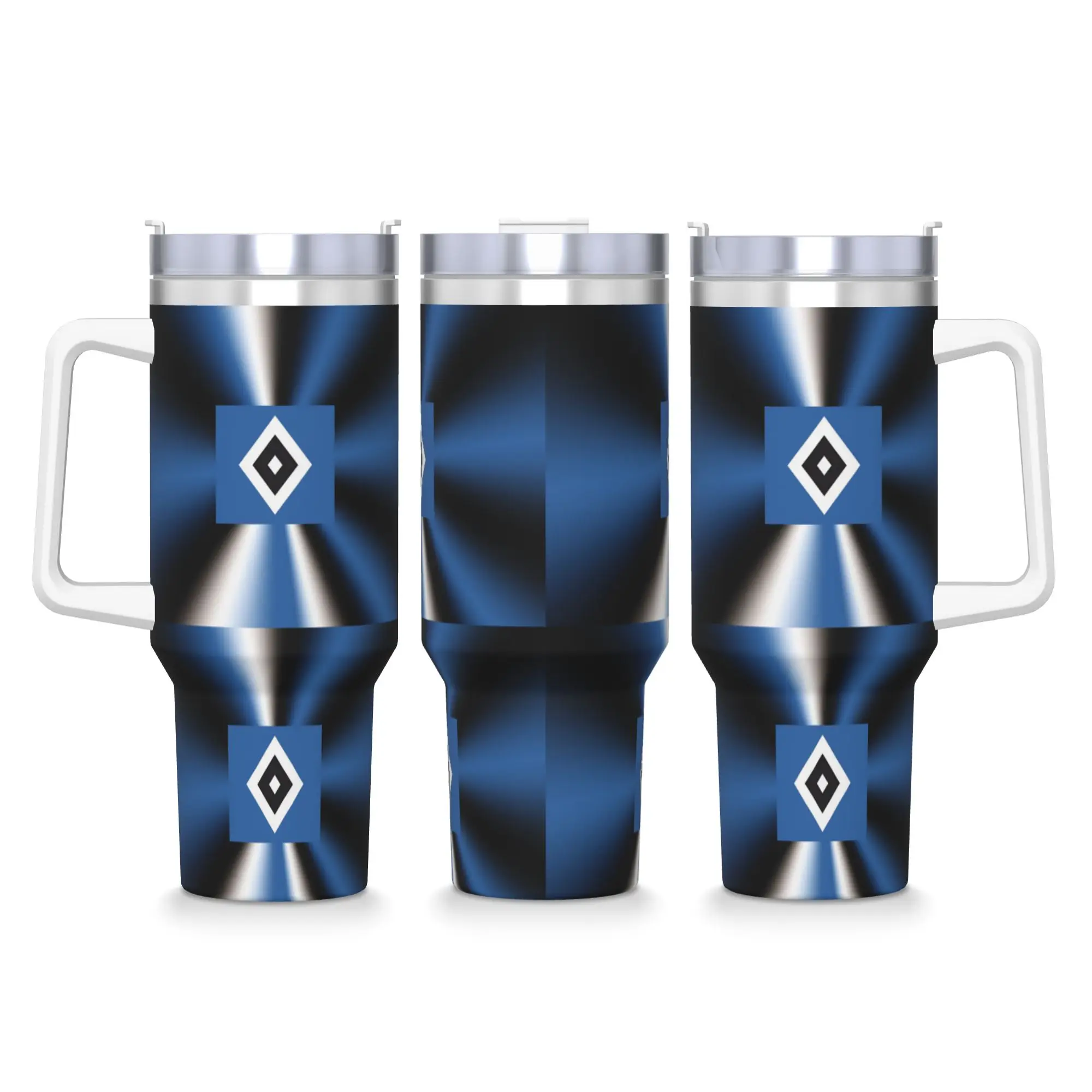 HSV German Soccer Club Stainless Steel Tumbler Hamburgers SV Travelist Coffee Mug With Straws Car Mugs Hot Drinks Water Bottle