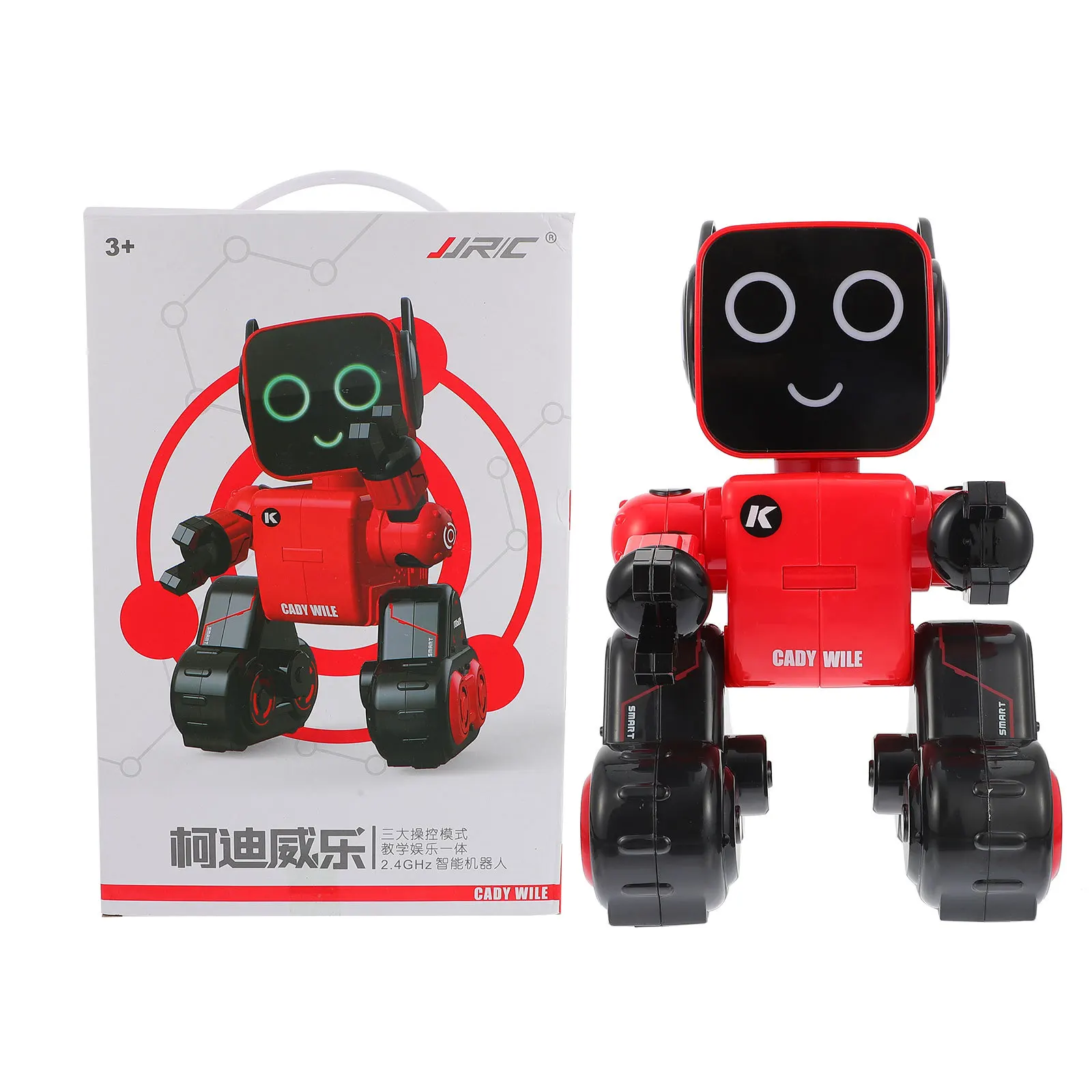 R4 Cady Rc Robot Czerwony 2.4g Inteligentny Robot Humanoidalny Sterowany Gestami i Dźwiękiem, Bank Monet, Interaktywny Robot dla Dzieci