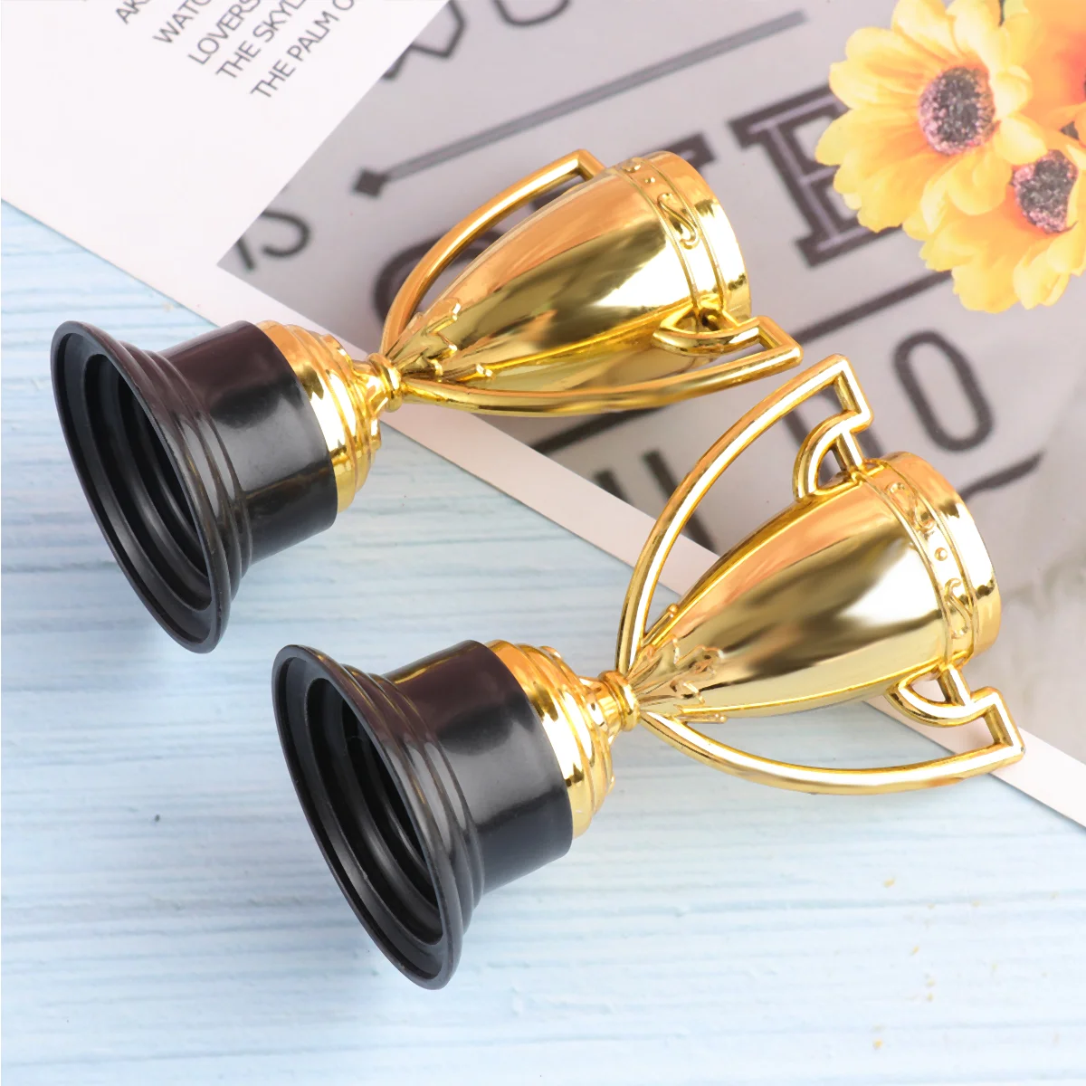 

12 Pcs Children's Trophy Football for Kids Mini Toy Funny Toys Golden Party Award Basketball