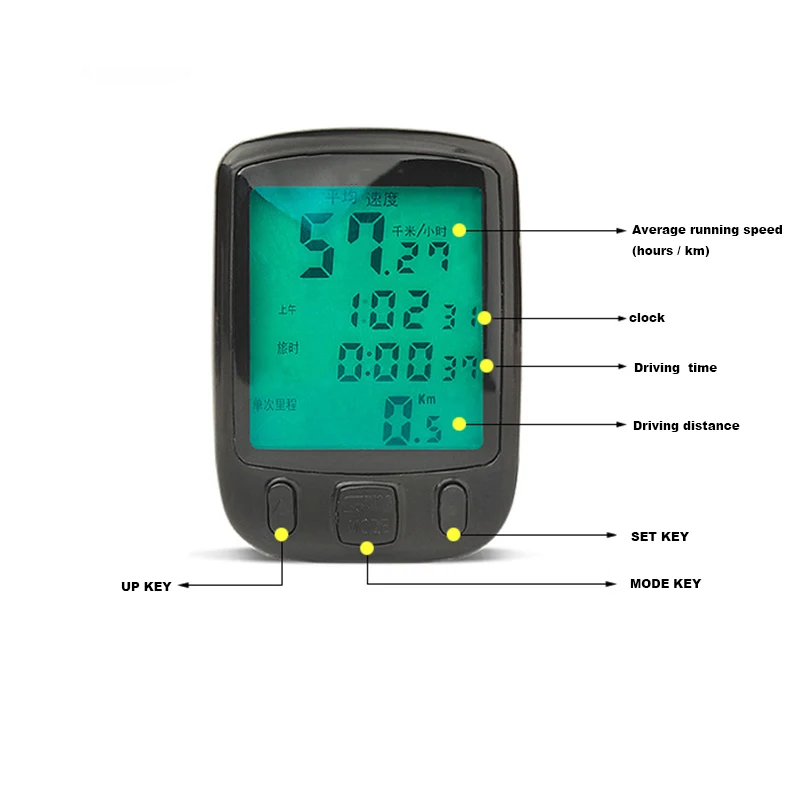 

Bike Computer Waterproof Lcd Display Mountain Road Folding Bicycle Removable For Cycling Hiking Outdoor Adventure Cycle