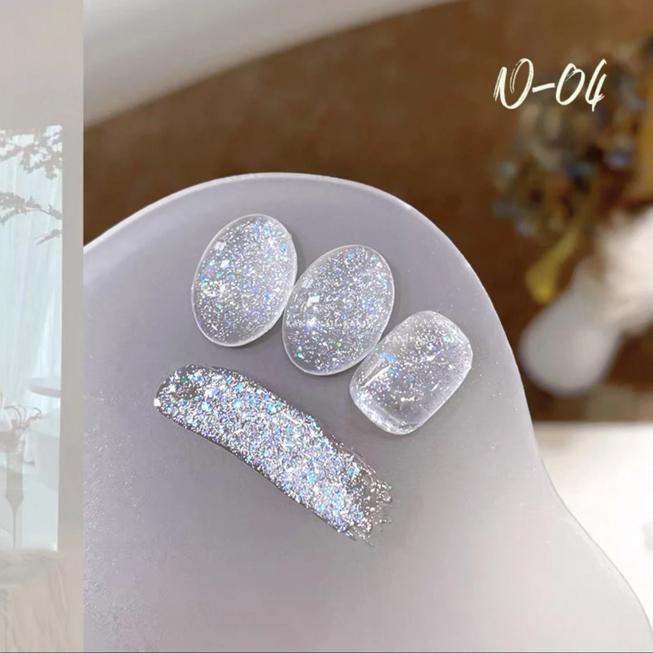 MIANEL 12ML 1-6pcs Starlight Broken Diamond Gel Nail Polish Glitter Platinum Gel Polish White Nails Gold Nails Green Nails