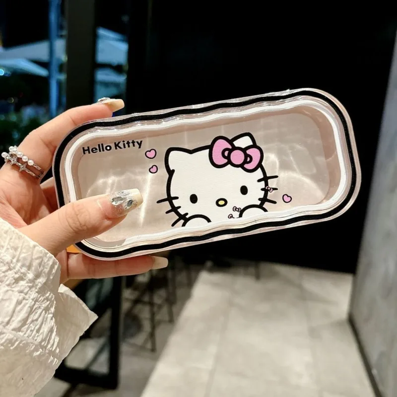 Hello Kitty transparante golvende brillendoos schattig praktisch stressbestendig opbergdoos mode veiligheidsbril vakantiecadeau