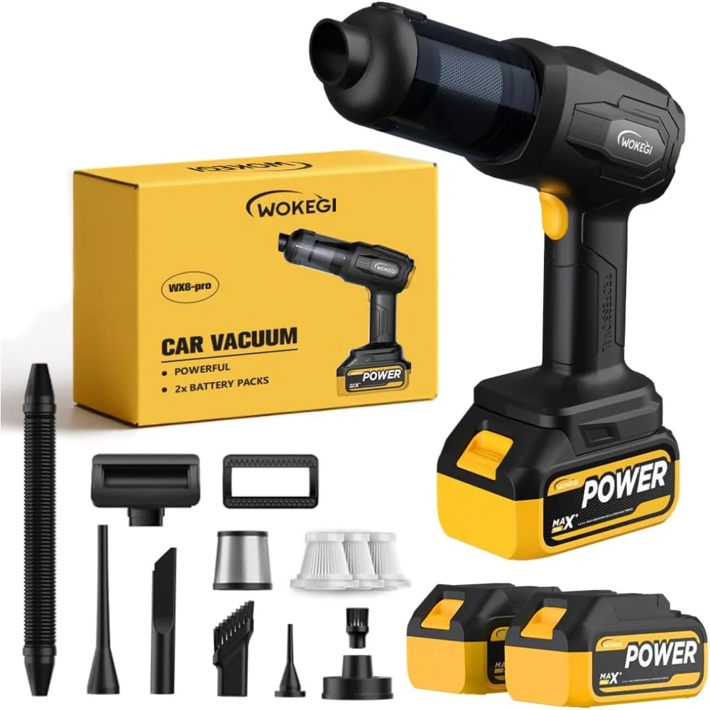 

Handheld Car Vacuum Cordless, Portable Cars Vacuum Cleaner with 40000Pa High Power & Suction, Powerfull 4-in-1 Hand Held Air Dus