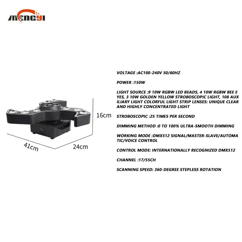 Klein cycloon LED Moving Head Laser Podiumverlichting DMX512 Control Project