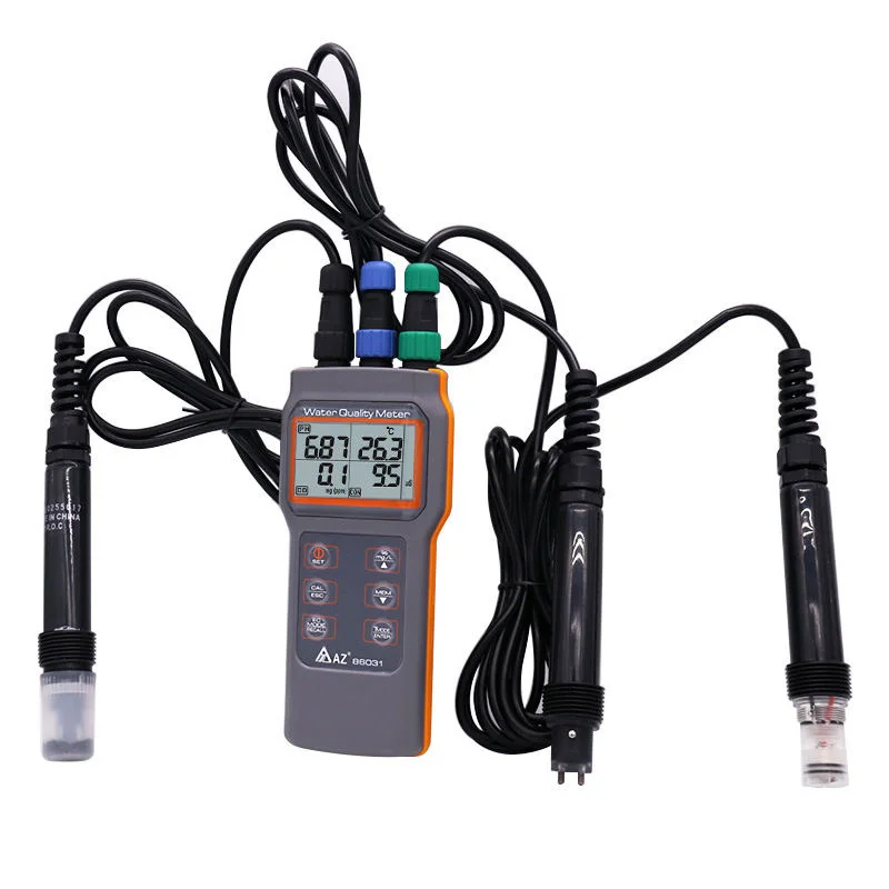 AZ86031 Water Quality Meter Water Quality Measuring Instrument  PH/COND./D.O Multifunctional PH Tester Dissolved Oxygen Detector