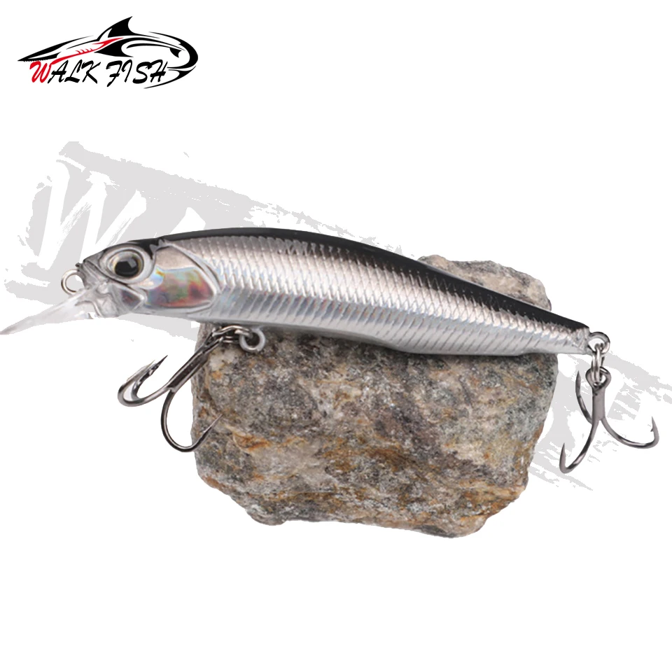 WALK FISH Minnow Sinking Jerkbait Fishing Lure 75mm/5g Professional Hard Bait 3D Eyes Crank Wobbler Slow Diving Swimbait Pesca