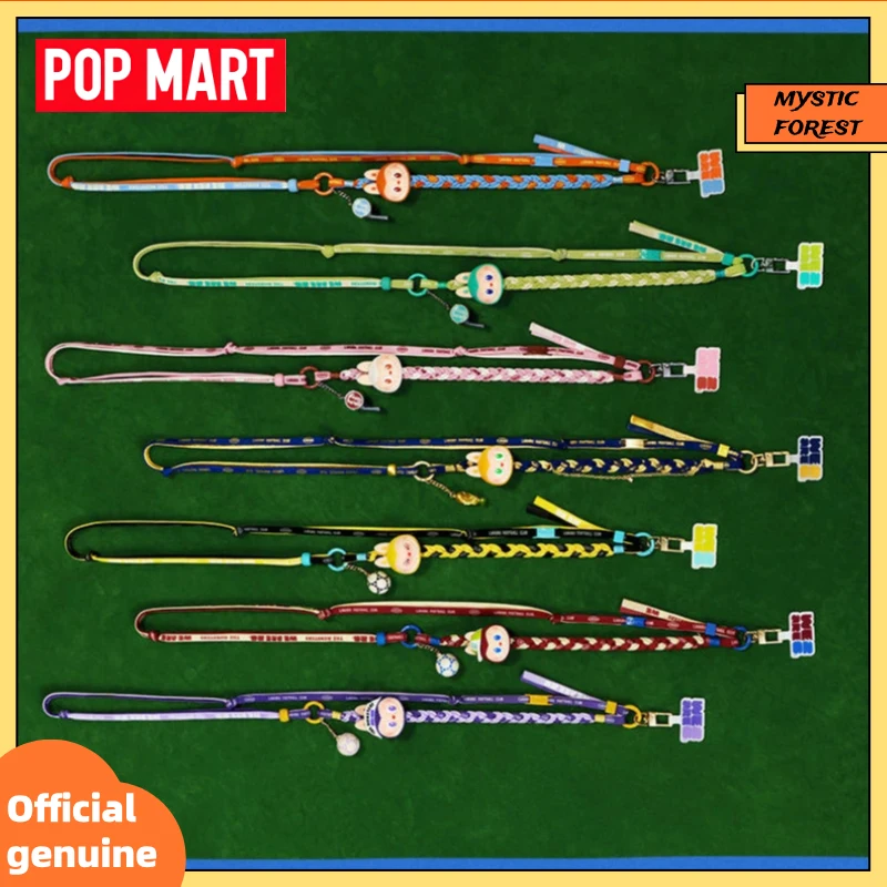NUEVO POPMART Mercancía de la Copa Mundial THE MONSTERS × FIFA Serie Lanyard Largo Caja Sorpresa Colgante de Fútbol Llavero Caja Misteriosa Regalo