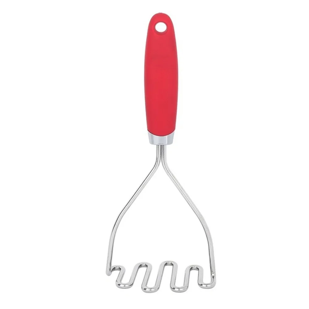 

Stainless Steel Manual Potato Masher Heavy Duty Durable Mud Press Masher Wave Multifunctional Vegetable Crusher Kitchen