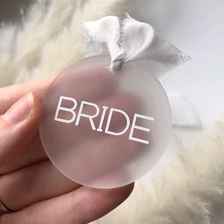 Blank Frosted Acrylic Round Wedding Place Card w/h Hole Circle Sheet for Gift Tag DIY Craft Art Painting Keychain Party Decor