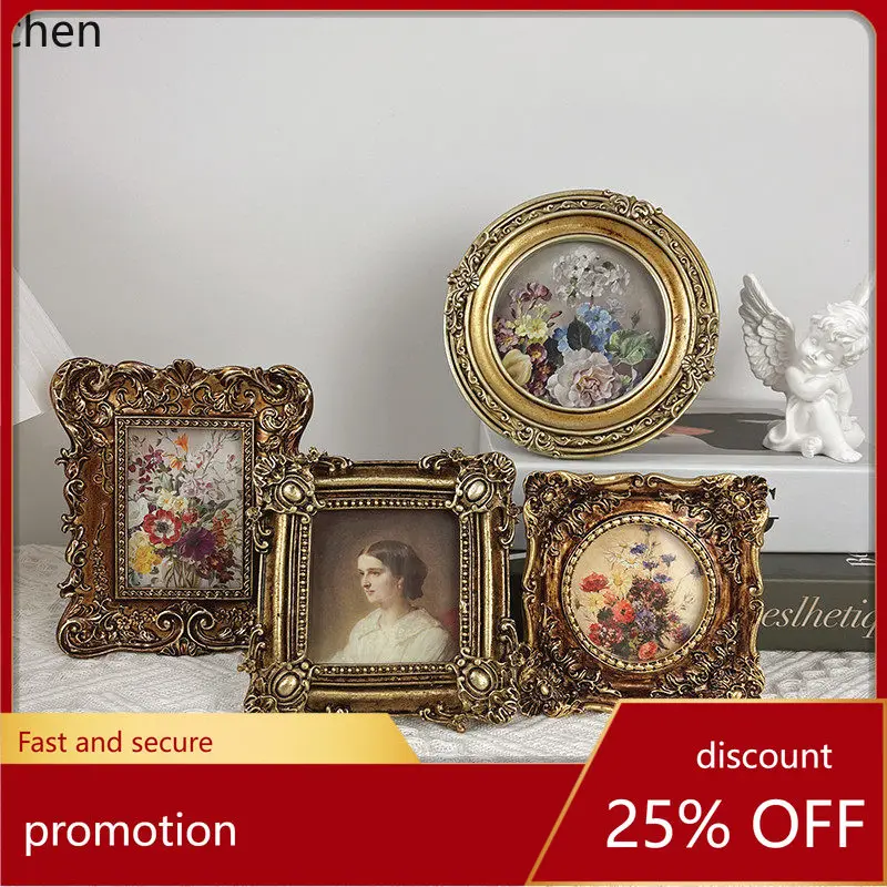 Hxl resin small photo frame living room background wall hanging embossed picture frame