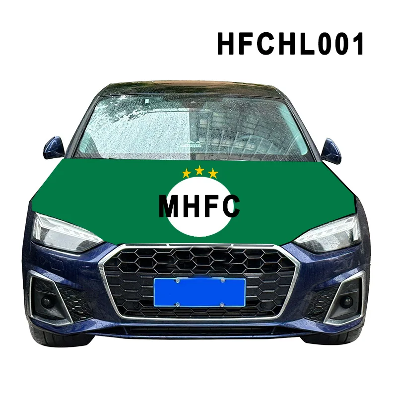 Stretch Fabric Material MHFC Maccabi Car Hood Flag Banner 120*150cm Size Flag HFCFL001