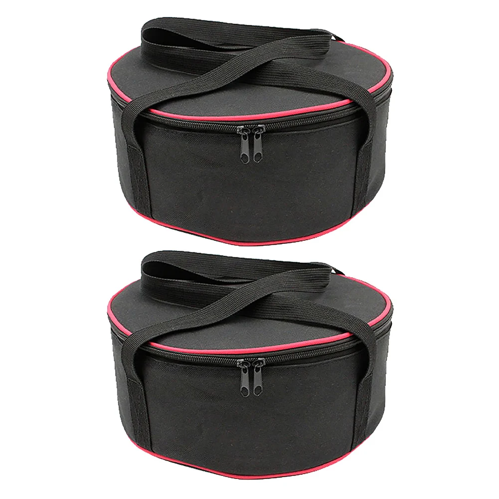 Large Stackable Camping Dish Storage Bag 28x13cm Hard Shell Carrier For Outdoor Travel Plate Bowl Pot Kitchen Organizer