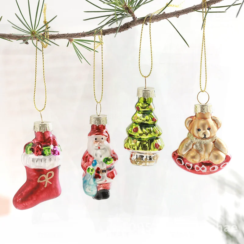 

Xunmu Christmas Decoration Pendant Creative Glass Painted Small Pendant for Atmosphere Scene Layout Korean Style Minimalist