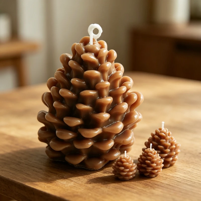 Pinecone Aromatherapy Candle front view