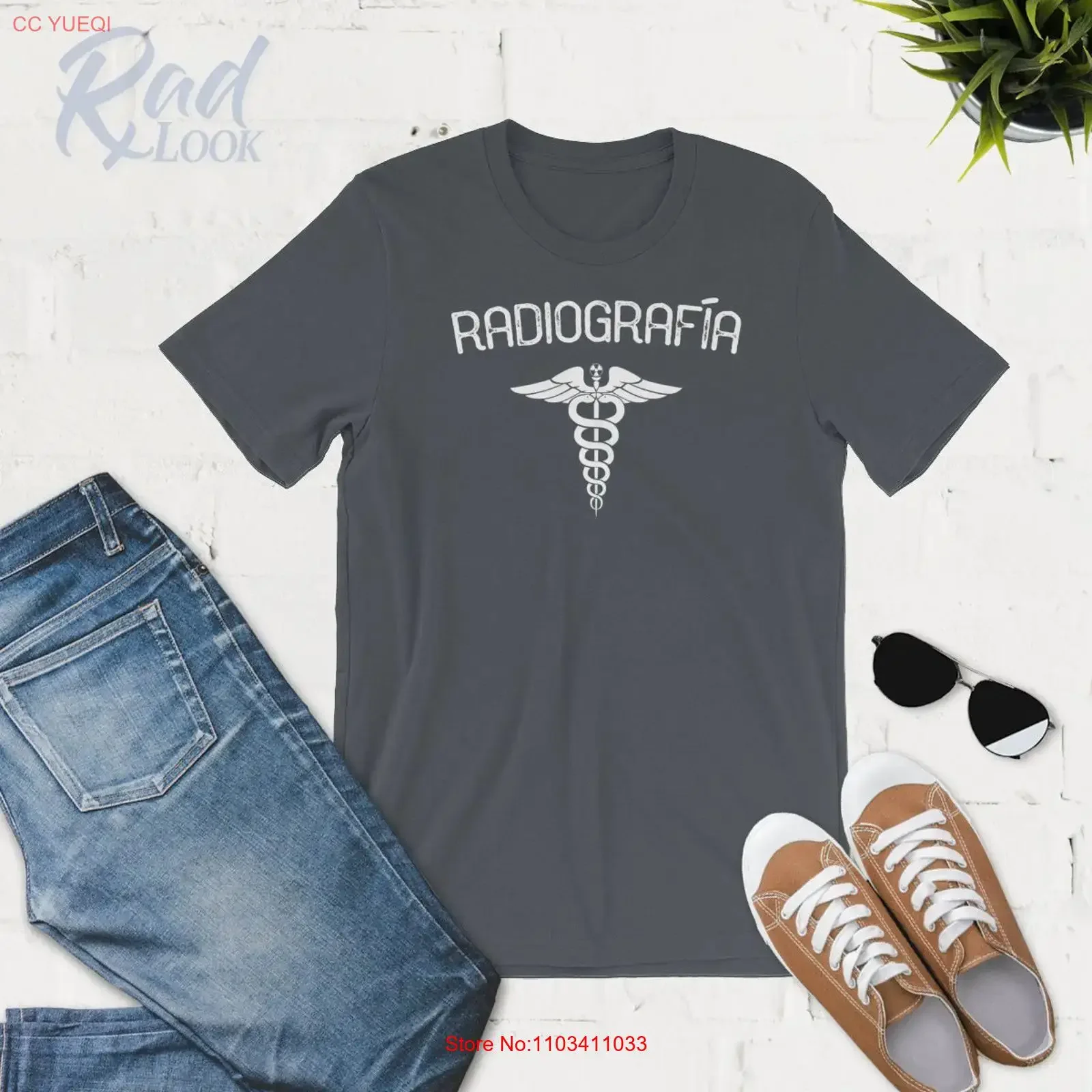 Camiseta de radiología vintage para técnico de rayos X, cómoda, casual, elástica, con efecto lavado, para hombre