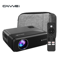 CAIWEI A8 Full HD 1080P Portable Projector 4K Google Certified Auto Focus Home Theater WiFi 6 Dolby Smart Projectors for Outdoor