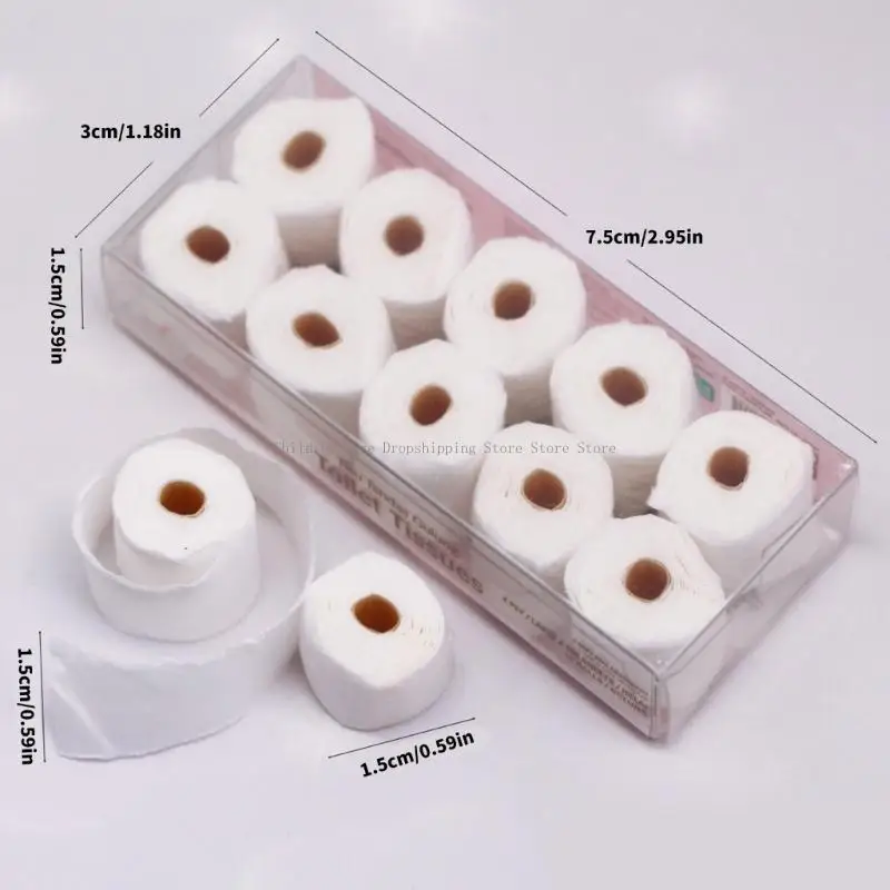 Simulation Miniature Tissue Paper Towel Roll Set For 1/12 Doll House Decoration