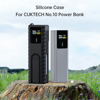 Silicone Case for CUKTECH No.10 Power Bank Fast Charger Anti-Lost Sim Card Eject Pin Needle Storage Case  USB C Cable Organizer