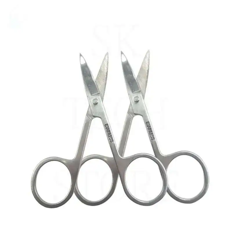 

Facial Hair Scissors Rounded Professional Stainless Steel Mustache Nose Hair Beard Eyebrows Eyelashes Trimming Clippers