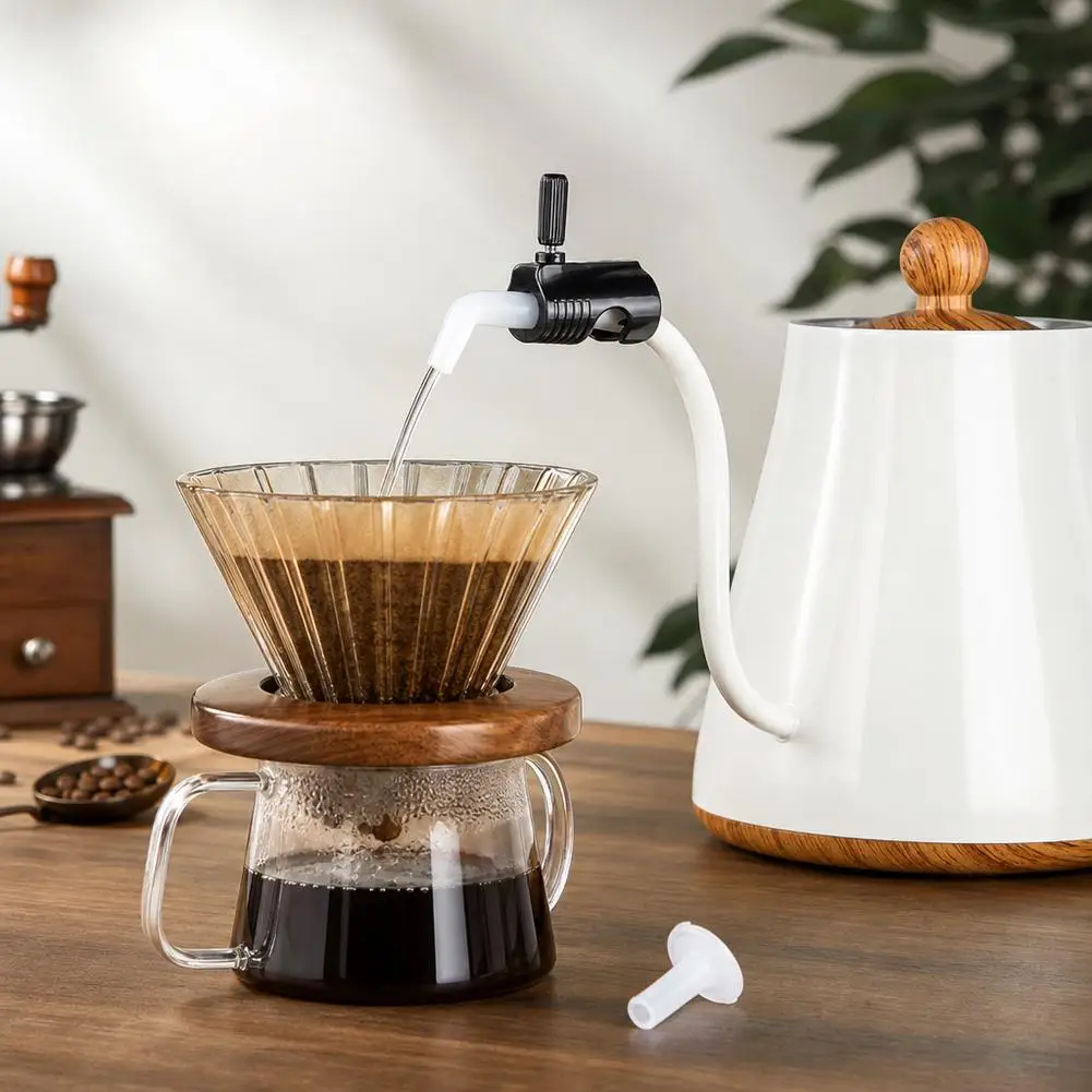 Pour Over Coffee Kettle Water Control Valve Adjustable Flow Drip Spout Adapter For Gooseneck Kettle Hand Brew Coffee Tea Tool