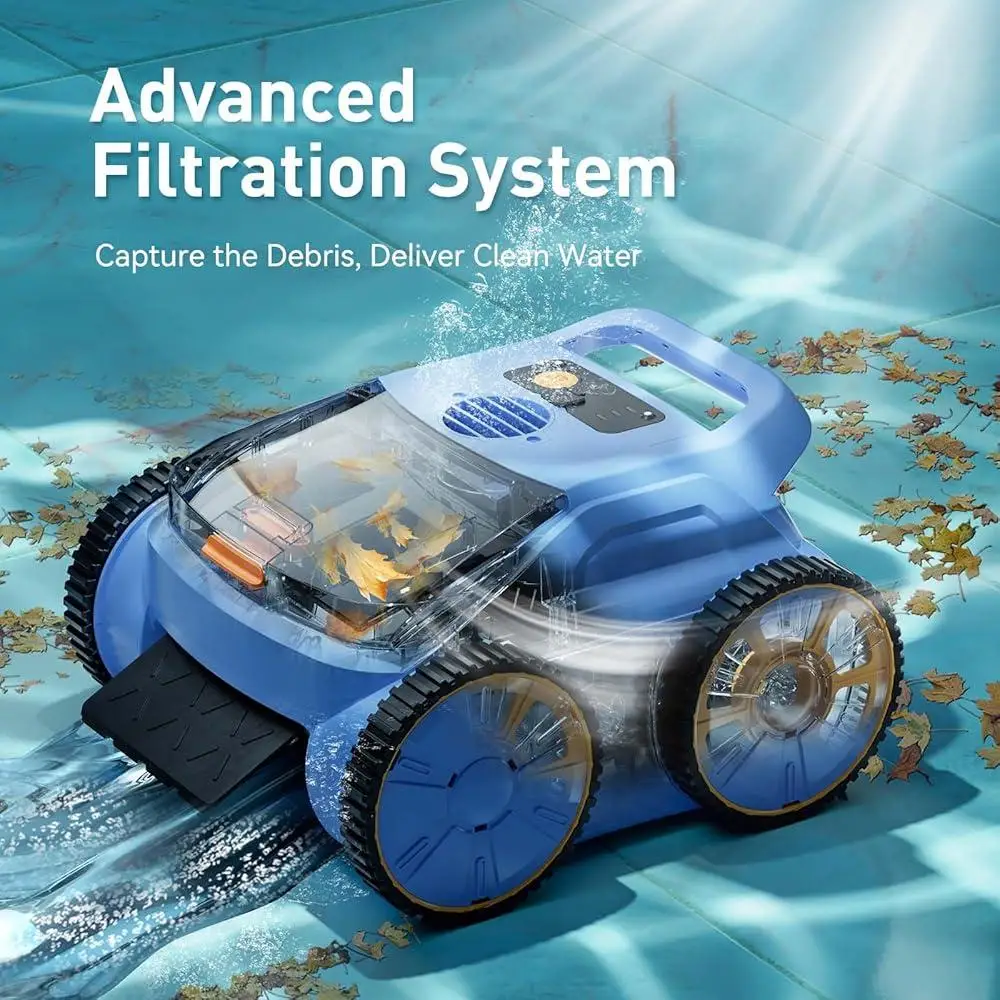 Kabelloser Pool-Staubsauger-Roboter, oberirdische Pools, intelligente Navigation, leistungsstarke Filtration, robuste Schmutzreinigung