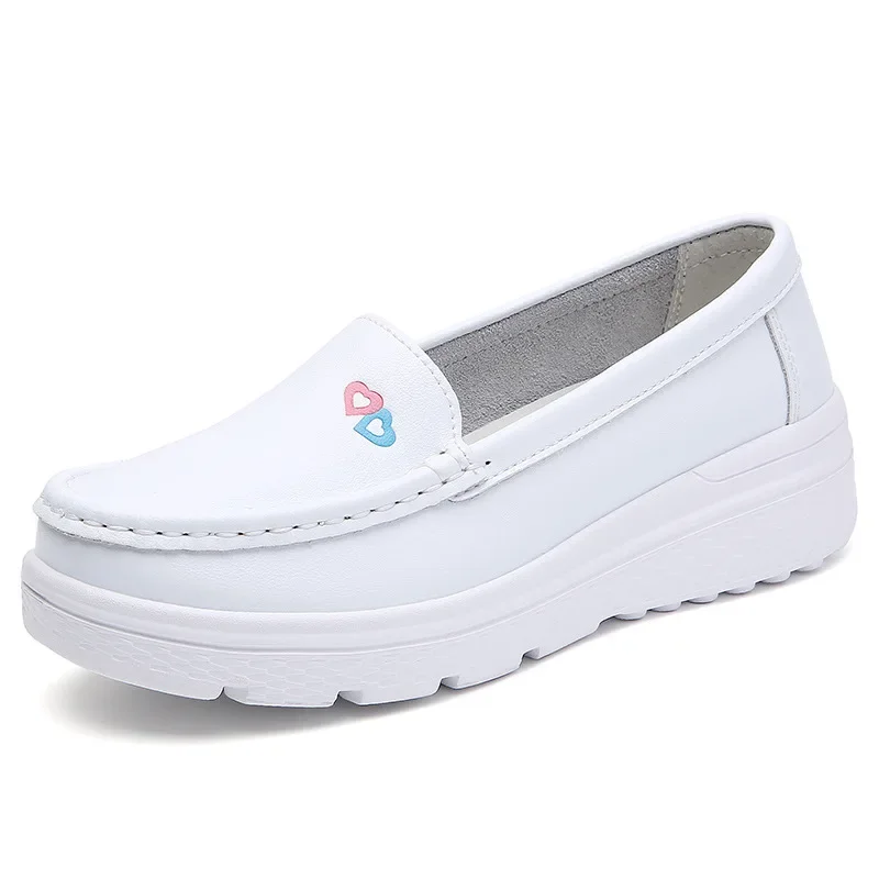 Work Shoes White  NEW Fashion Hospital Nurse Shoes White Breathable Comfortable Soft Sole Fashion Small White Shoes for Women