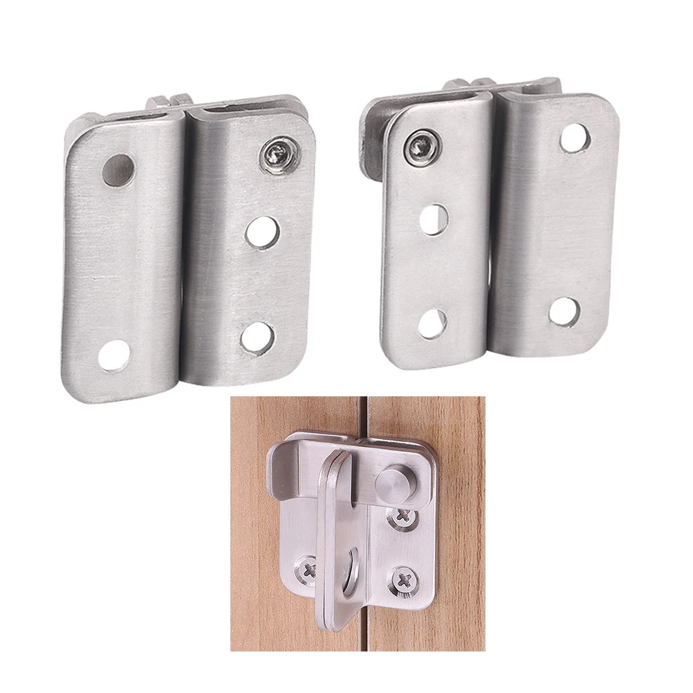 

Stainless Steel Safety Door Bolts Latch Anti-Theft Lock Buckle Brushed Corrosion Resistant Bedroom Door Window Latch Durable