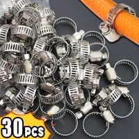 Adjustable Car Fuel Tube Pipe Clamp Stainless Steel Screw Band Hose Clamps Worm Gear Plier Tools Faucet Water Pipes Fasteners