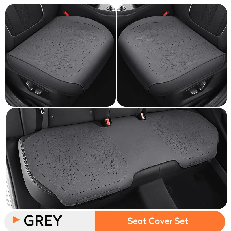 Auto Sitzbezüge Schutz Set Universal Auto Vorne Hinten Kissen Pad Wildleder Leder Vier Saison Sitzbezüge Matte Auto Zubehör – Detail 18