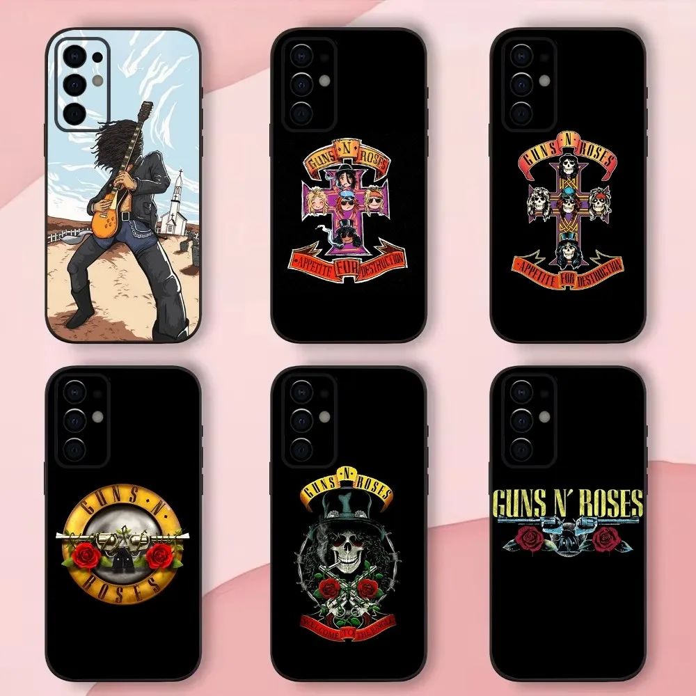 Band G-Guns N Roses Phone Case For Samsung S24,S21,S22,S23,S30,Ultra,S20,Plus,Fe,Lite,Note,10,9,5G Black Soft Shell