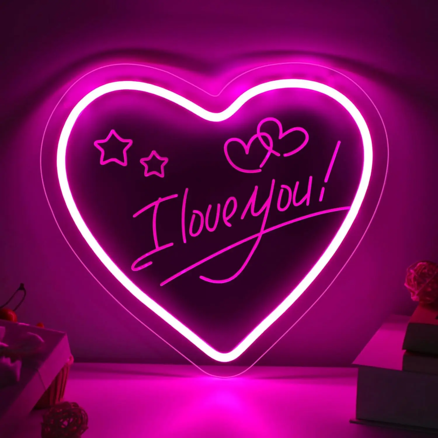 

I Love You Neon Sign USB Dimmable LED Neon Light for Wedding Engagement Party Birthday Valentine's Anniversary Room Decoration