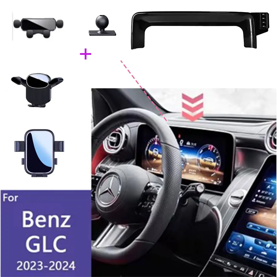 

For Mercedes-Benz GLC 2023 2024 X254 Car Phone Holder Fixed Bracket Base Mobile Phone Mounts Accessories