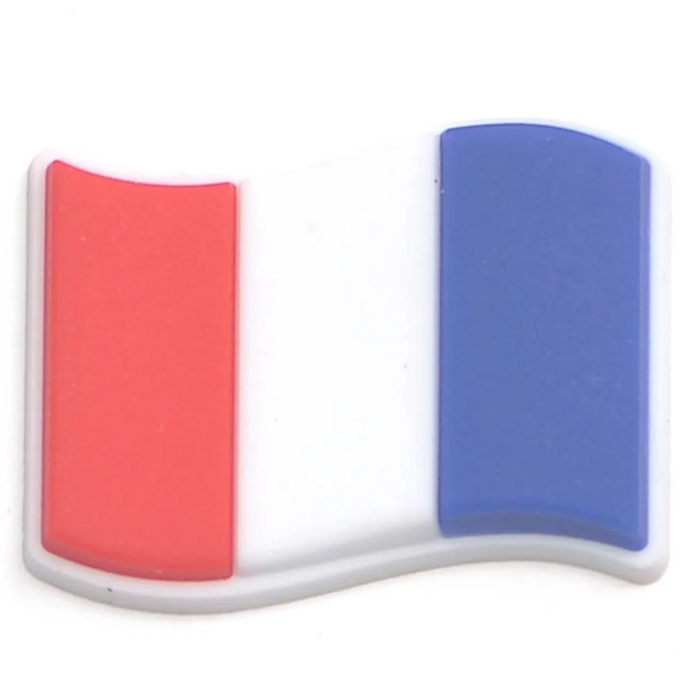 1Pcs National Flag Shoes Charms Decoration for Clogs Wristband Bracelet PVC Accessories Adult Kids Party Holiday Gifts